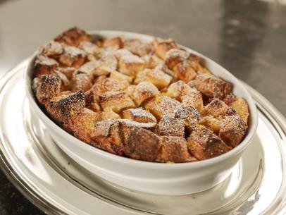 Close-up of Raspberry Baked French Toast