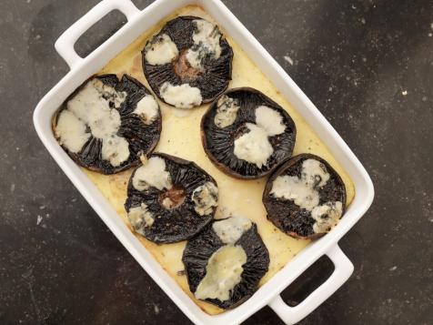 Baked Polenta with Mushrooms & Blue Cheese