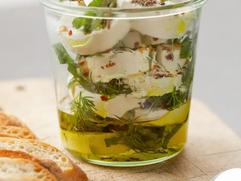 Close-up of Herbed Goat Cheese
