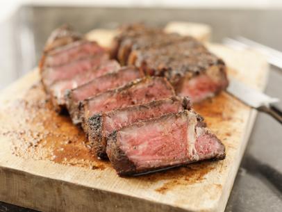 Close-up of Grilled NY Strip Steaks