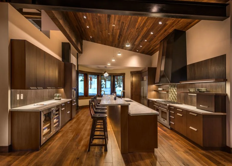 Brown Rustic Contemporary Kitchen