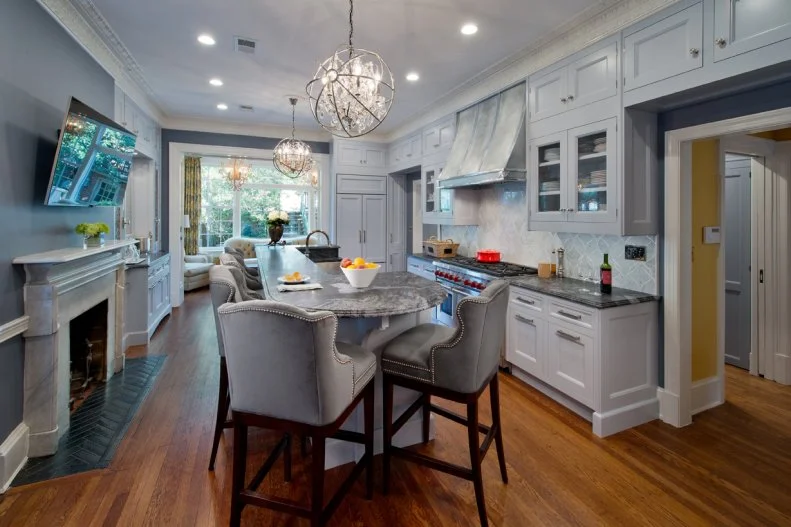 Eat-In Kitchen With Fireplace