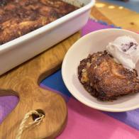 Elizabeth Heiskell makes Chocolate Cobbler with Cherry Ice Cream, as seen on Food Network's The Kitchen