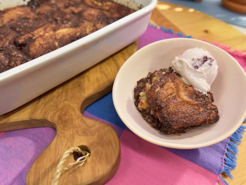 Elizabeth Heiskell makes Chocolate Cobbler with Cherry Ice Cream, as seen on Food Network's The Kitchen