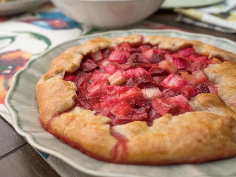 Beauty of honey strawberry rhubarb crustata, as seen on Food Network’s Trisha’s Southern Kitchen Season 11