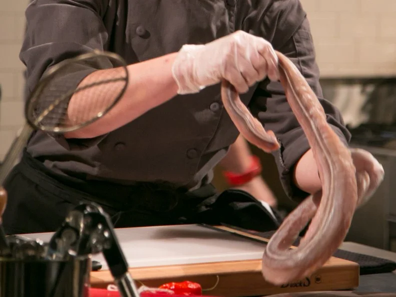 Chef Erin Handling Some Culinary Monstrosity