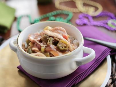 Quick Rotisserie Chicken Gumbo as seen on Valerie's Home Cooking Spicy Mud's New Orleans Favorites episode, season 7.