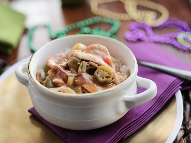 Quick Rotisserie Chicken Gumbo as seen on Valerie's Home Cooking Spicy Mud's New Orleans Favorites episode, season 7.