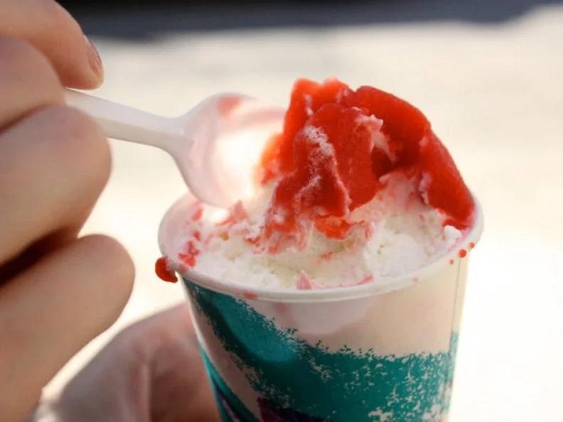 Itâ  s called shaved ice or Italian ice elsewhere in the country, but here in Philly, the fruity, chilly slush everyone seeks out once the temperatures start rising is known as water ice. Johnâ  s, an Italian Market institution thatâ  s been in operation since 1945, sticks to the old way of doing things, relying on nothing more than real fruit, ice and sugar to produce their menu, offered seasonally each year (they go into hibernation over the winter). Pro moves: Order a half-and-half combination of the staple cherry and lemon flavors, with salty pretzel rods to scoop instead of a spoon, or opt for a gelati, which combines water ice and ice cream into a single brainfreeze-inducing cup.
