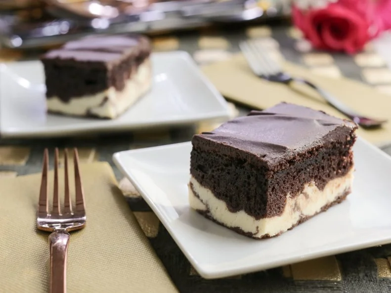 Chocolate Mint Love Cake with Mint Ganache as seen on Valerie's Home Cooking Hot in Cleveland Reunion episode, season 8.