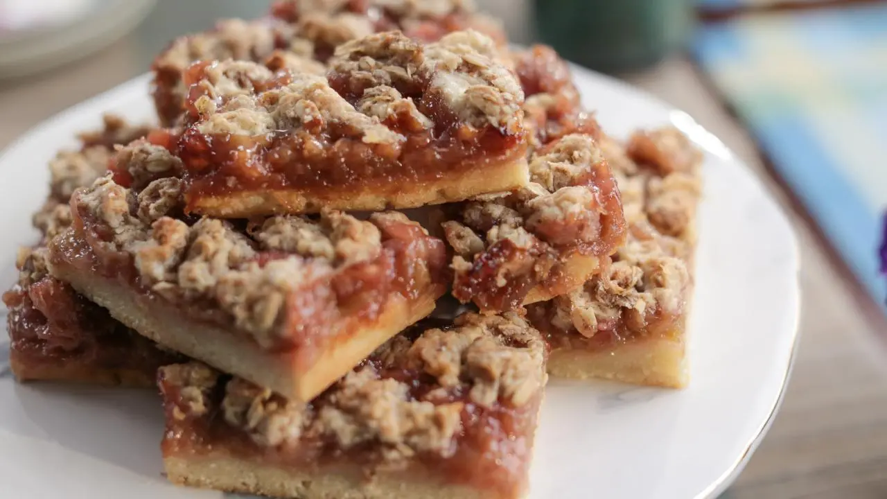 Rhubarb Jam Bars
