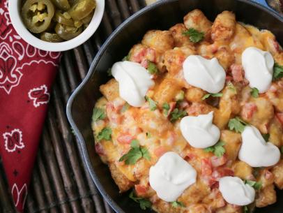 Crispy Cheesy Nacho Tots as seen on Valerie's Home Cooking Bringing the Outdoors In episode, season 8.