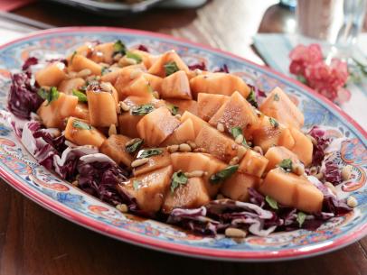 Cantaloupe and Radicchio Salad as seen on Valerie's Home Cooking Amy's in the House episode, season 8.
