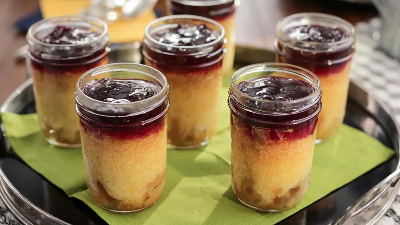 Pineapple UpsideDown Cake Jars Recipe Valerie Bertinelli Food Network