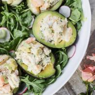 Avocados Stuffed with Shrimp and Crab Salad as seen on Valerie's Home Cooking It's Not Too Late episode, season 8.