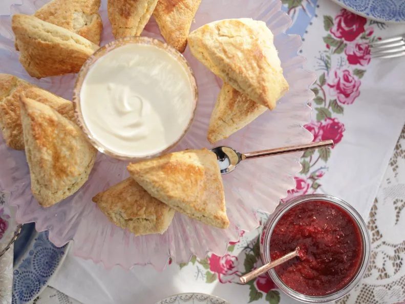 Fennel Orange Scones with Quick Strawberry Jam as seen on Valerie's Home Cooking Traditional Tea Party episode, season 8.
