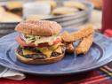 Classic Double Cheeseburger with Special Sauce and Spicy Fried Pickle Spears as seen on Valerie's Home Cooking Fair Food Fare For the Kids episode, season 8.