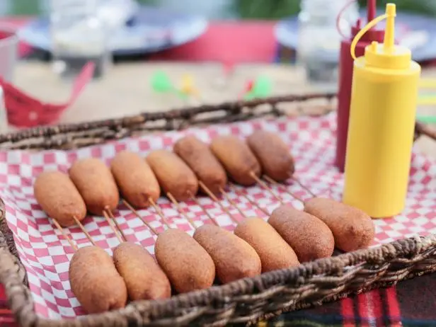 Mini Corn Dogs Recipe | Valerie Bertinelli | Food Network