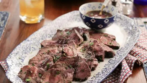 Marinated Tri Tip in Red Wine and Herbs