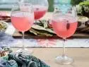 Hibiscus and Lavender Prosecco Punch as seen on Valerie's Home Cooking Patio Party: A Dip for Everyone episode, season 8.