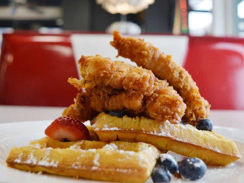 Located — you guessed it — at the corner of Markham and Scott Streets, this family-run diner is one of downtown Little Rock’s busiest brunch spots, thanks to its menu of farm-fresh favorites. For its popular Chicken-N-Waffle, the restaurant sources poultry from Decatur’s Crystal Lake Farms. The chicken strips are soaked in buttermilk and breaded in a proprietary spice mix, then fried ‘til crispy. The juicy pieces are placed on a buttermilk waffle with seasonal berries, housemade honey butter and the only ingredient that doesn’t boast Arkansas roots: Canadian maple syrup.