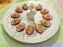 Katie Lee makes Beet Deviled Eggs, as seen on Food Network's The Kitchen ,Season 16.