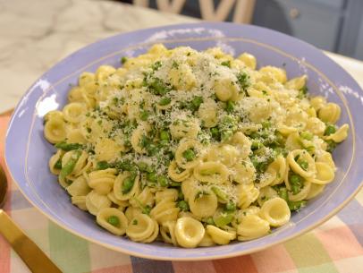 Lidia Bastianich makes Orecchiette with Asparagus and Peas, as seen on Food Network's The Kitchen  ,Season 16.