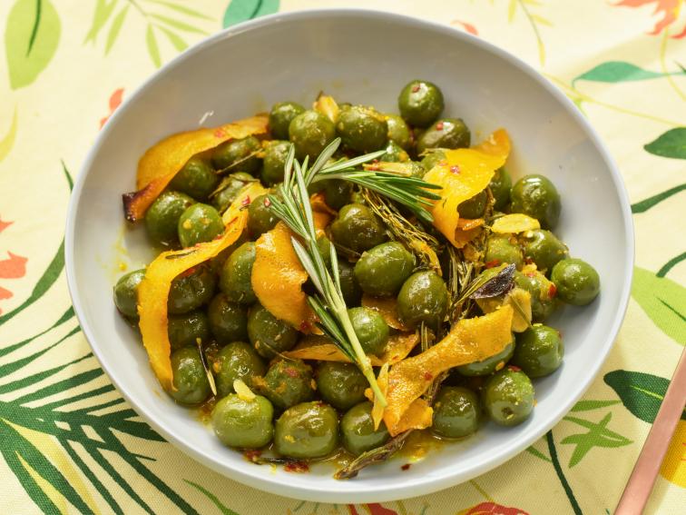 Roasted Olives With Orange And Rosemary Recipe Food Network