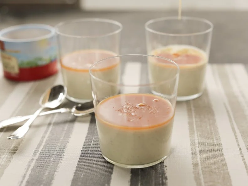 Close-up of Vanilla Rum Panna Cotta