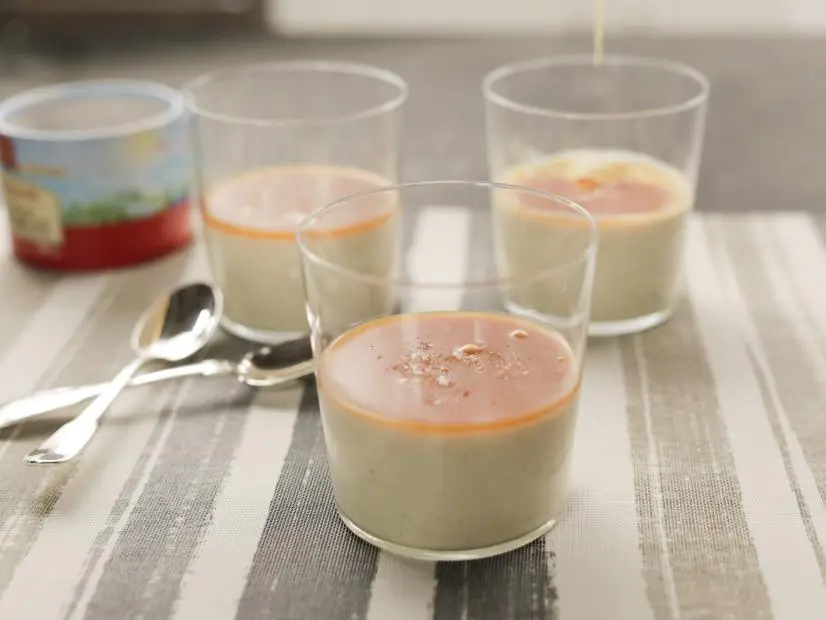 Close-up of Vanilla Rum Panna Cotta