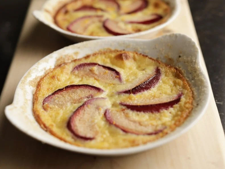 Close-up of Plum Clafoutis