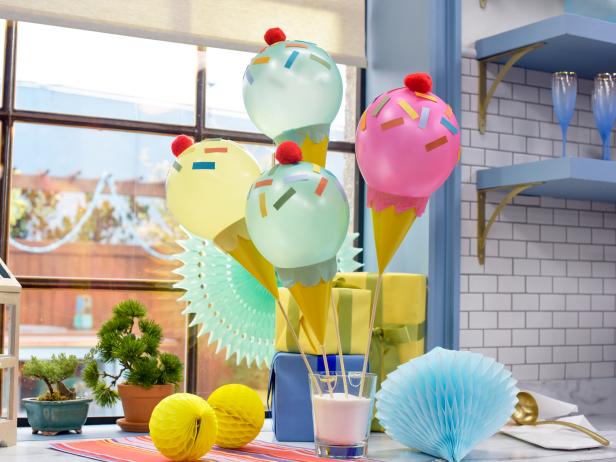 Jeff Mauro makes an Ice Cream Balloon Craft, as seen on Food Network's The Kitchen