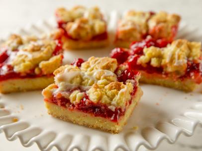 Close-up of Cherry Pie Cookie Bars