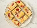Close-up of Strawberry Cheesecake Brownies