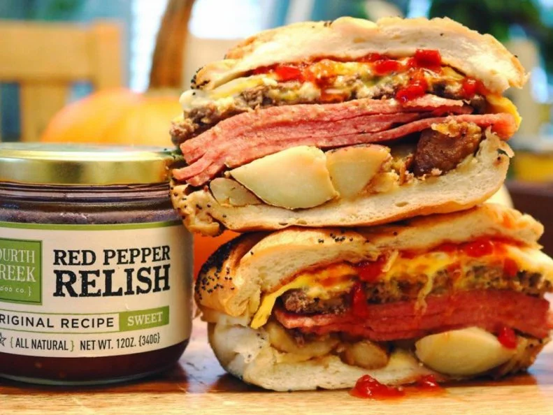 Any native New Jerseyan will tell you that pork roll, also known as Taylor ham, is one of the best bites the Garden State has to offer â   second only to its pizza, of course. Made with a mix of salt, spices, preservatives and a sugar cure, the processed pork is smoked, then packaged; youâ  ll find it listed on diner menus, alongside bacon, ham and sausage. Though itâ  s nearly ubiquitous, the version sold out of Allenwood General Store in tiny Allenwood, New Jersey is worth a journey. The good folks behind the counter might have gotten a little carried away when creating the P&L Custom, a mountain of pork roll, egg, cheese, sausage and bacon on a hard roll. If thatâ  s too much for you, stick with just a basic pork roll, egg and cheese sandwich.   http://www.allenwoodgeneralstore.com/