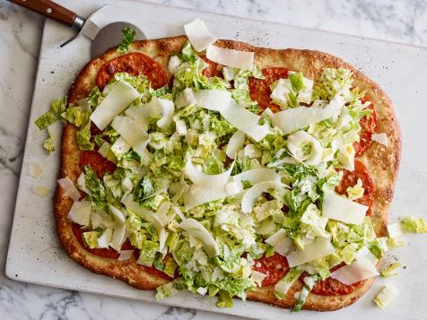 Creamy Parmesan Caesar Salad Pizza