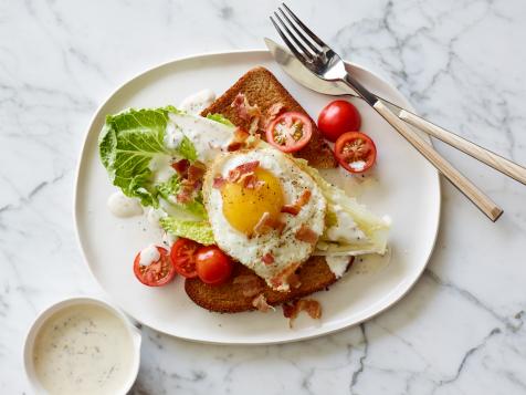 Creamy Parmesan Caesar with Bacon & Egg