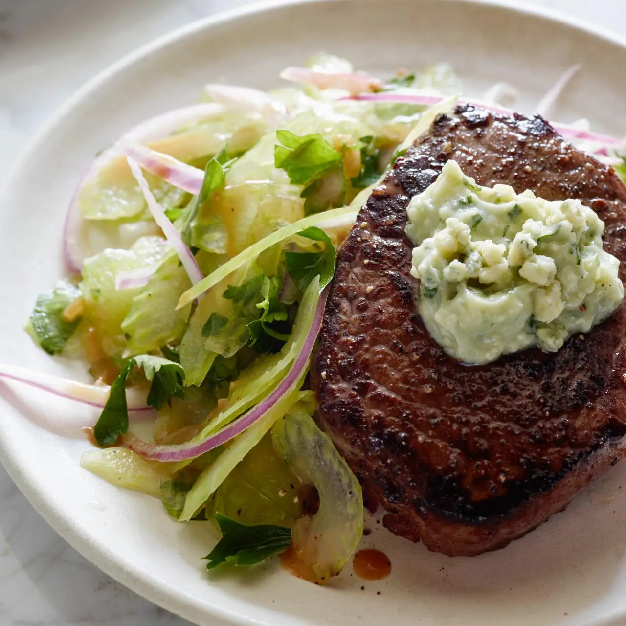 steak salad blue cheese balsamic dressing Dijon with Butter Color:Light purple lace long sleeve wedding dress A New Day Beige
