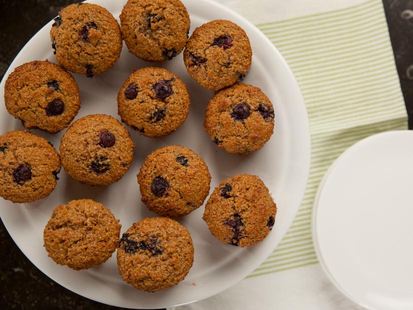 Close-up of Blueberry Bran Muffins