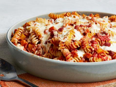 Butternut Squash and Pancetta Baked Pasta with Fresh Mozzarella