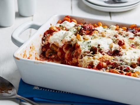 Creamy Eggplant and Pepperoni Baked Pasta