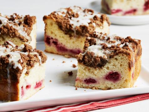 Lemon-Glazed Raspberry Coffee Cake