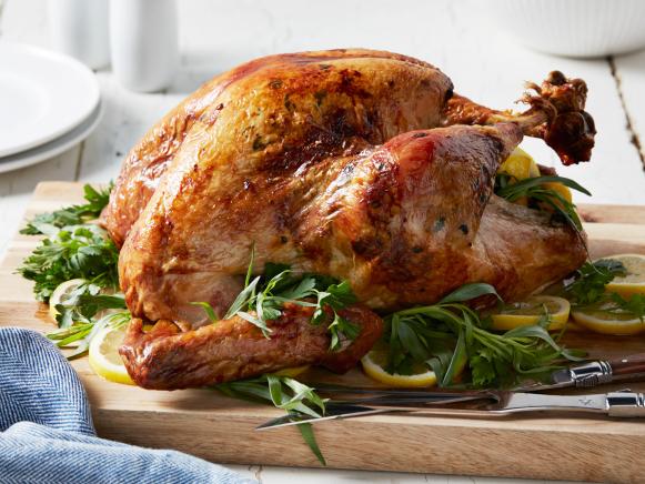 Roast Turkey with Tarragon-Shallot Butter Recipe | Food Network Kitchen ...