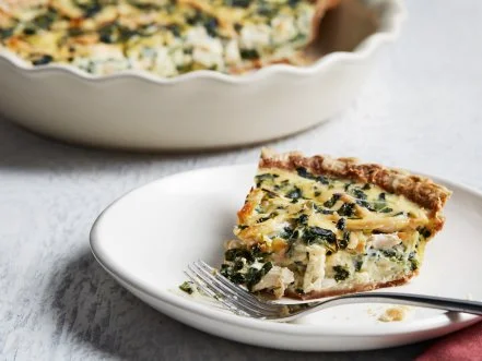 Chicken and Spinach Quiche with Smoked Gouda