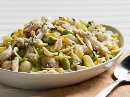 Corn and Lima Bean Pasta Salad with Crab Recipe | Food Network Kitchen ...