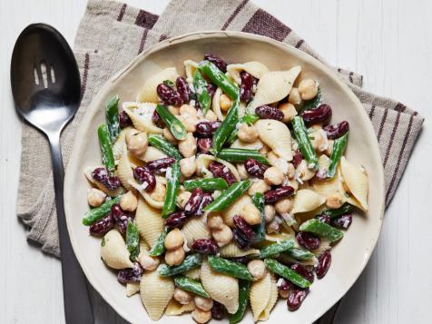 Creamy Herbed Three Bean Pasta Salad