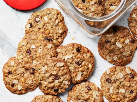 Oatmeal Cookies with Peanuts, Raisins and Chocolate Chips