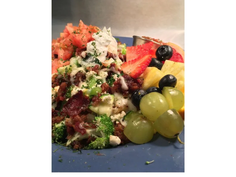 Potatoes are one of Idaho’s most-famous exports. As good as they are, the prized tubers provide a blank canvas for local comfort food dishes, too, like Big City Coffee & Café’s Loaded Potatoes. The late-night-inspired dish is one that owner Sarah Fendley makes for herself after a long shift, but you can find it on the breakfast and lunch menu at her fast-casual Boise eatery. The dish features Simplot red potatoes tossed and roasted with olive oil and a signature spice blend, topped with grated cheddar and mozzarella, chopped bacon, seasonal vegetables and 87 Chevre, a local goat cheese made by Green Bay Packers player Jordy Nelson. After everything is melted, the dish is finished with fresh tomato, sour cream and a sprinkling of top-secret Greek-inspired seasoning, with a side of homemade salsa.