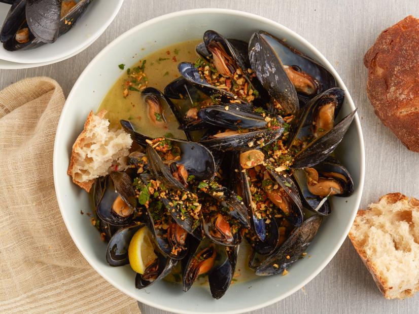 Almond and White Wine Mussels Recipe | Food Network Kitchen | Food Network