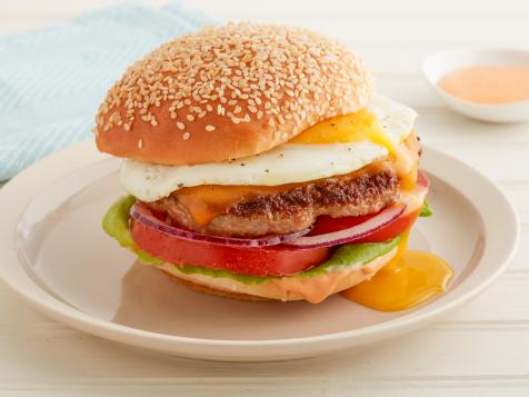 Breakfast for Dinner Sausage-and-Egg Burgers